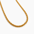 18k Gold Plated Rope Chain Necklace 45cm 4mm – Wholesale