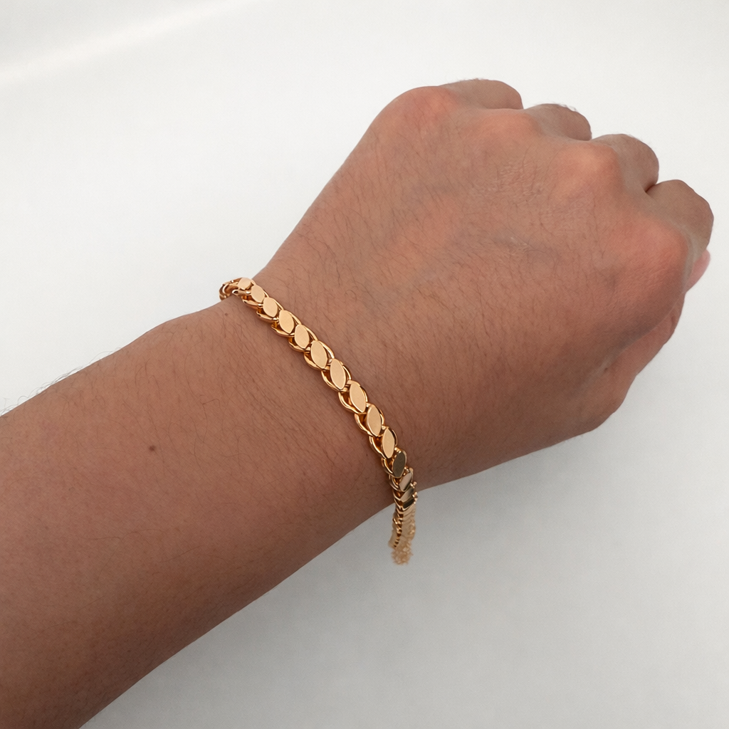 18k Gold Mariner Link Bracelet 19cm | Wholesale
