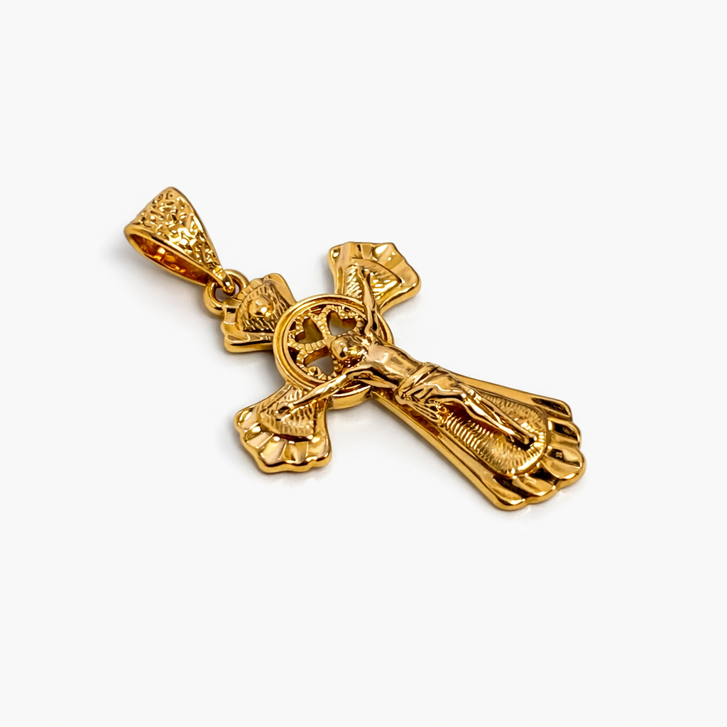 18K Gold Plated Religious Pendant with Figure – Wholesale